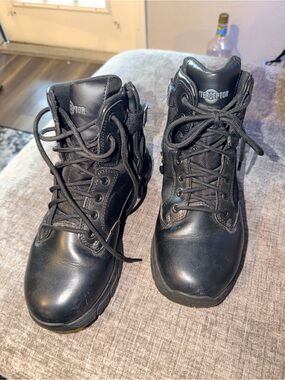 Interceptor Tactical Boots Men’s US 8 / Women’s 9.5 Black Side Zip Duty‎ hiking